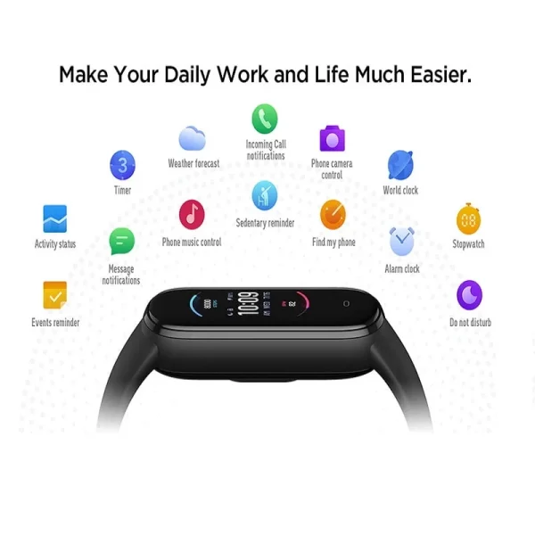 Amazfit Band 5 Smart fitness tracker with spO2 - Black