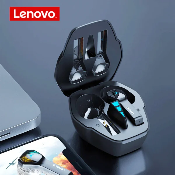 Lenovo HQ08 TWS Gaming Earbuds Low Latency HiFi Sound – Black