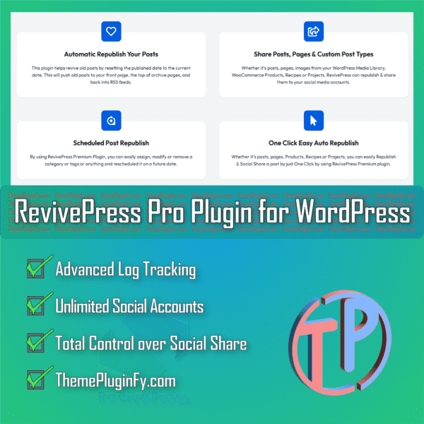 RevivePress-Pro-Plugin-2.png RevivePress Pro: The #1 WordPress Plugin to Republish and Boost Content Visibility