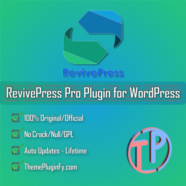 RevivePress-Pro-Plugin.png RevivePress Pro: The #1 WordPress Plugin to Republish and Boost Content Visibility