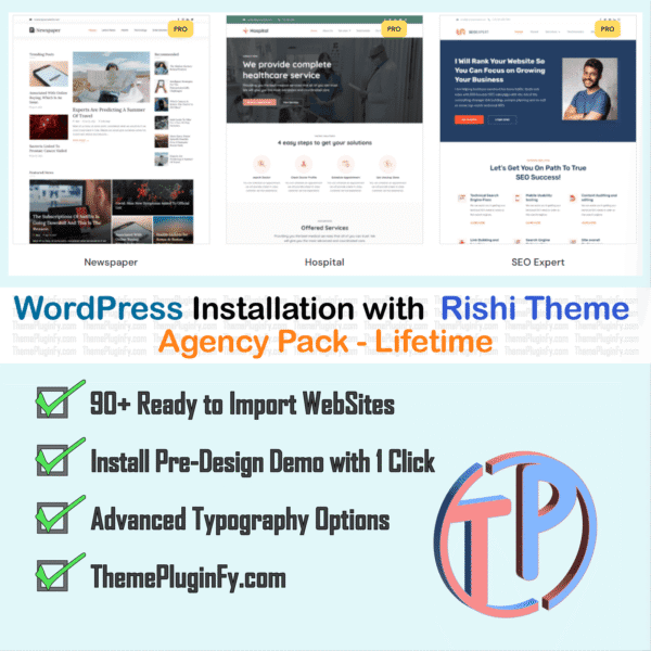 WP-Rishi-Theme-2.png WordPress Installation with Rishi Theme Agency Pack - Lifetime 2024